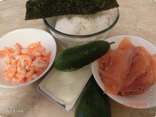 Суши - торт. Смотрится очень празднично и необычно! 01 Суши - торт. Смотрится очень празднично и необычно! 01