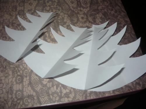 Новогодняя объёмная открытка - аппликация вместе с ребёнком. 01