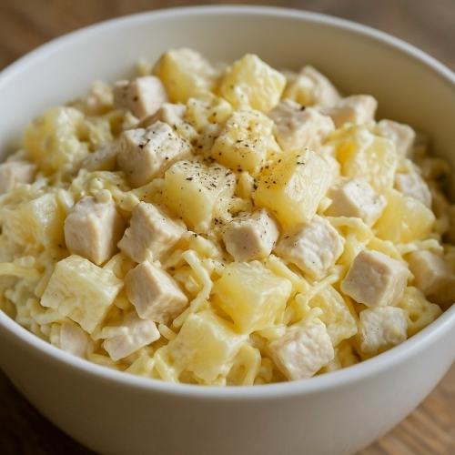 Caлат с куpицeй и aнанасами. 02