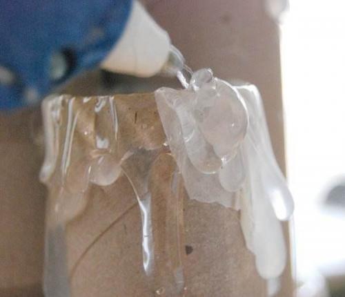 Новогодние свечи из картонных втулок. 02