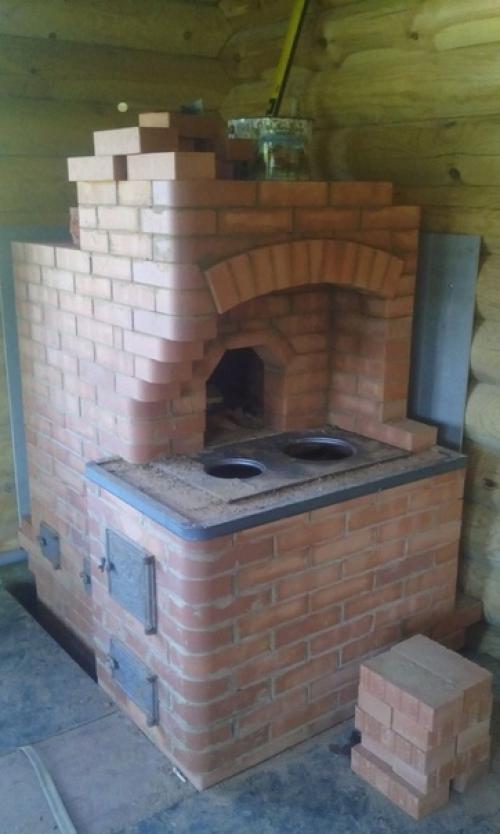 Сделал своими руками печь - шведку, размер 1. 3*1. 03
