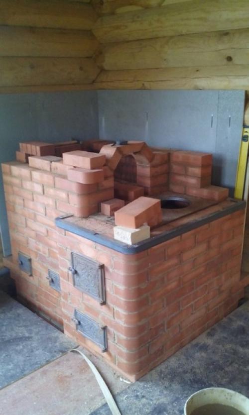 Сделал своими руками печь - шведку, размер 1. 3*1. 02