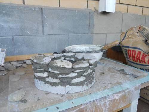 Корзинка из гальки! 02