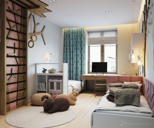 Проект детской комнаты для двух детей. 01