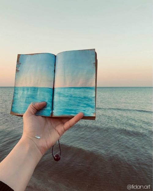 Я запишу в свой блокнот море чтобы никогда его не забыть. 03