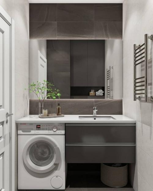 Два варианта оформления гостевого санузла. 02