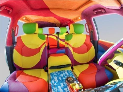 Сумасшедший - разноцветный Infiniti Qx56 Yellow Submarine. 05