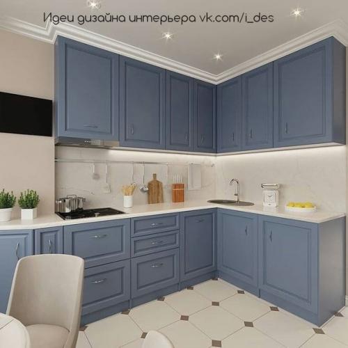 Дизайн кухни с окном - эркером. 01