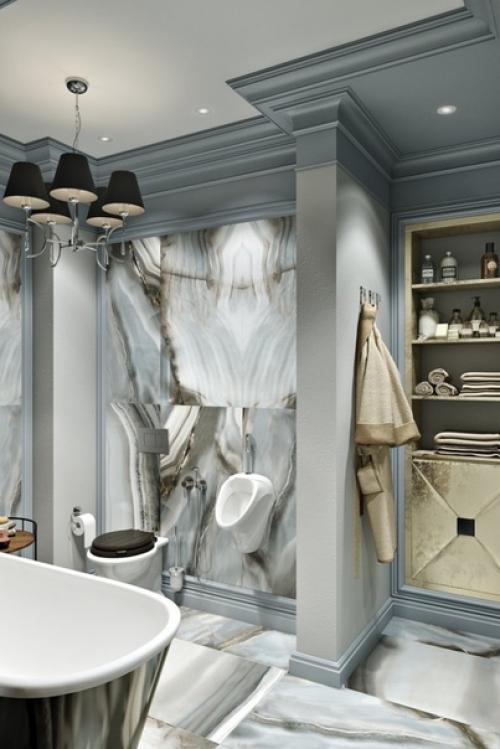 Санузел в современном стиле, очень нежный и красивый интерьер! 02
