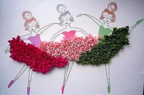 Объемные аппликации из цветной бумаги. 04