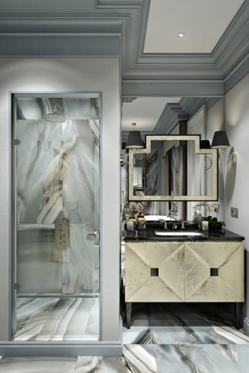 Санузел в современном стиле, очень нежный и красивый интерьер! 01