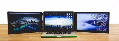 Slidenjoy - портативный ноутбук с тремя экранами. 06