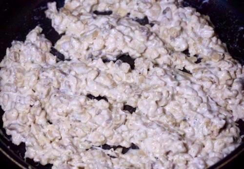 Шампиньоны с курицей и сыром. 04