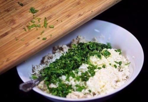 Шампиньоны с курицей и сыром. 06