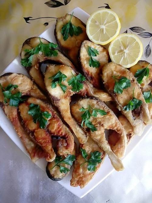 Рецепт жареного амура с приправами. 02 Рецепт жареного амура с приправами. 02