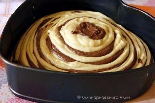 Пирог Зебра. Ингредиенты: 05 Пирог Зебра. Ингредиенты: 05