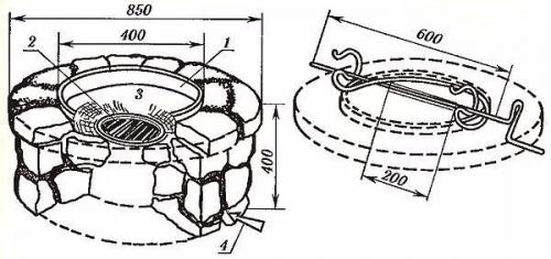 Мы сооружаем каменный очаг - мангал. 01