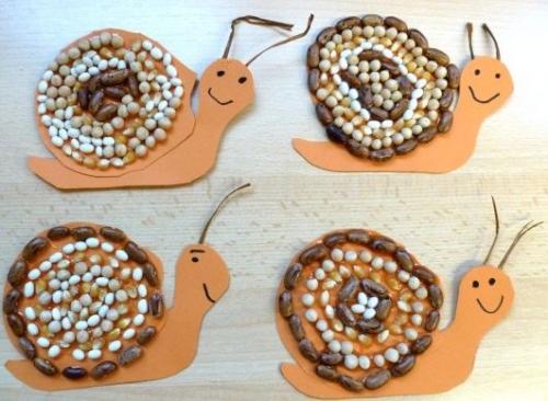 Аппликации из круп и макаронных изделий. 02