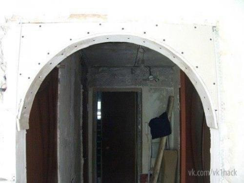 Межкомнатная арка из гипсокартона своими руками. 06 Межкомнатная арка из гипсокартона своими руками. 06