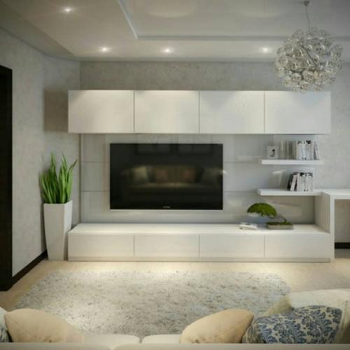 Спокойная приятная атмосфера в просторной гостиной. 02