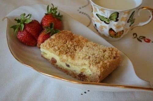 Песочный пирог с творогом. 05