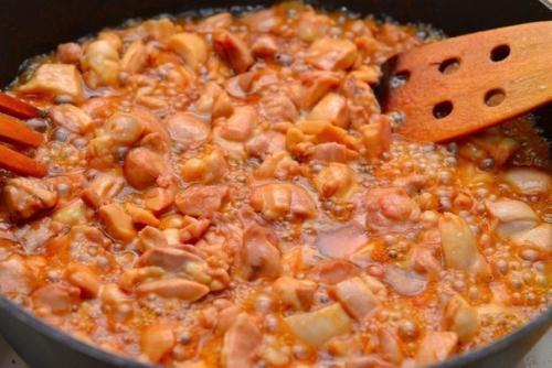 Фарфалле с курицей и мёдом. 04