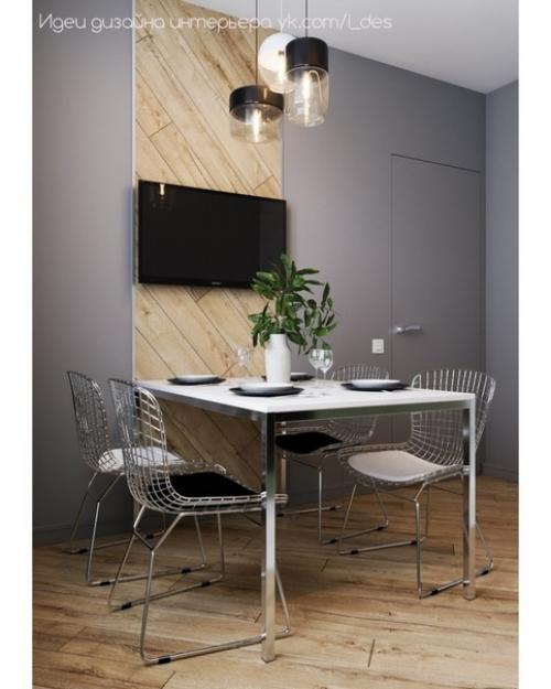 Кухня с зеленым гарнитуром, как вам такое решение. 03