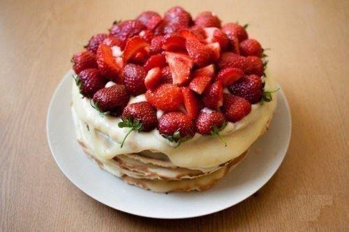 Торт творожный на сковороде. 01