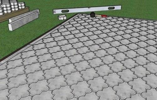 Тротуарная плитка.  Укладка в картинках. 08