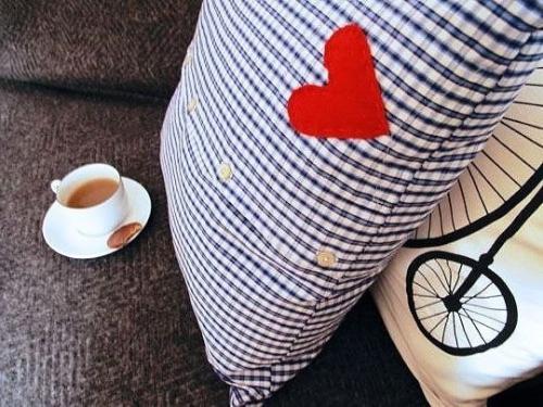 Наволочка на пуговицах из старой рубашки. 02