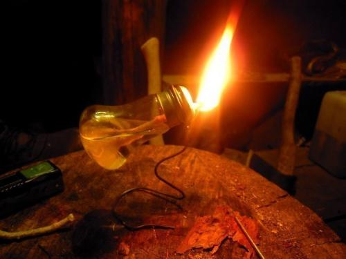 Масляный светильник из лампочки. 08 Масляный светильник из лампочки. 08