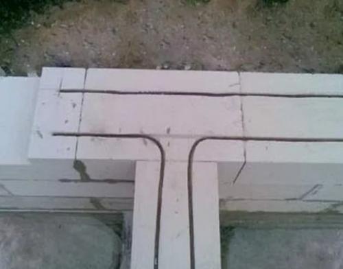 Армирование стен из газобетонных блоков в чертежах и схемах. 06