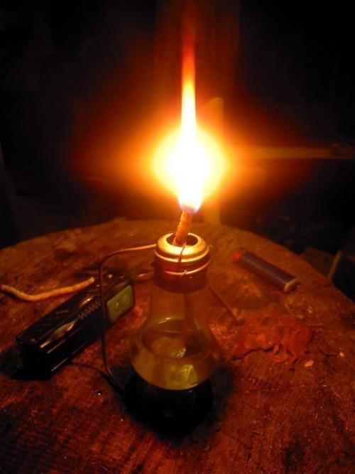 Масляный светильник из лампочки. 09 Масляный светильник из лампочки. 09