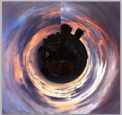 Как создать планету в фотошопе: сферическая панорама в полярных координатах. 03 Как создать планету в фотошопе: сферическая панорама в полярных координатах. 03