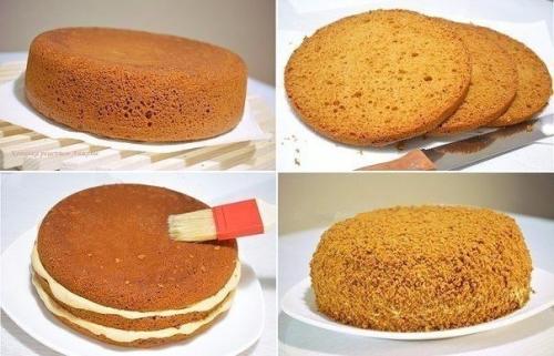 Ооочень вкусный, нежный и влажный бисквитный медовик со сливочным кремом. 02 Ооочень вкусный, нежный и влажный бисквитный медовик со сливочным кремом. 02