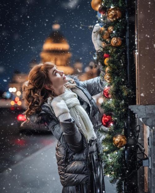 Прогулочная фотосессия по вечернему предновогоднему Петербургу. 02