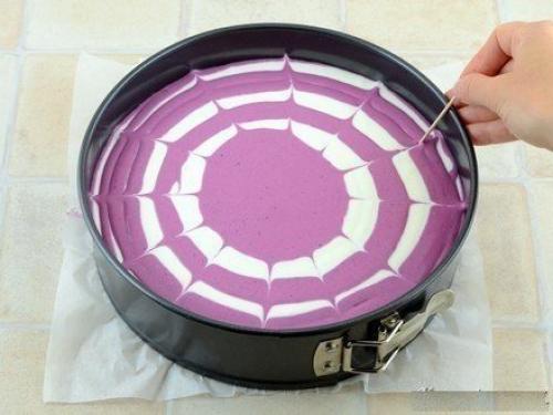 Двухцветный творожный торт (без выпечки). 04 Двухцветный творожный торт (без выпечки). 04