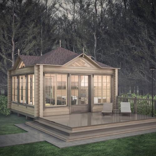 Летняя кухня и беседка, проект и фото. 02