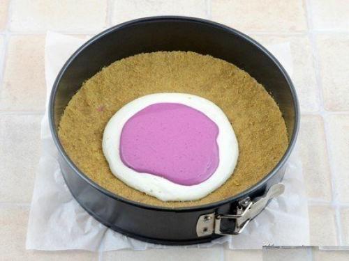 Двухцветный творожный торт (без выпечки). 03 Двухцветный творожный торт (без выпечки). 03