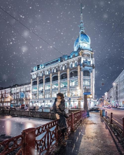 Прогулочная фотосессия по вечернему предновогоднему Петербургу. 09