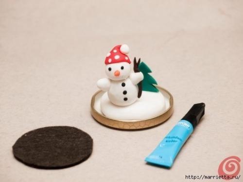 Снежный шар из банки, своими руками. 04