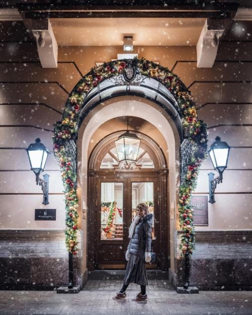 Прогулочная фотосессия по вечернему предновогоднему Петербургу. 08