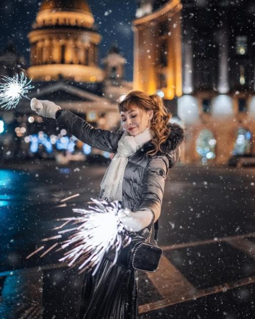 Прогулочная фотосессия по вечернему предновогоднему Петербургу. 01