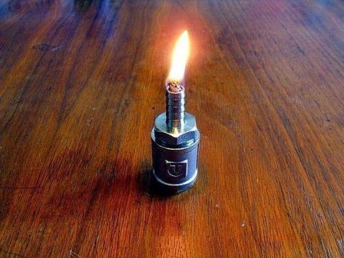 Самодельная масляная лампа из труб. 08