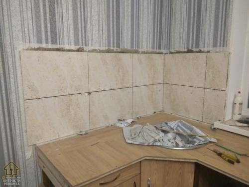 В одиночку решил сделать дачную кухню. 05