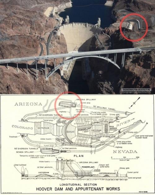 Аризонский водосброс на плотине Гувера. 02