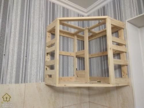 В одиночку решил сделать дачную кухню. 06