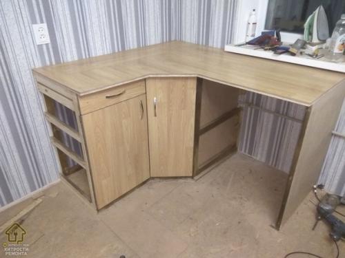 В одиночку решил сделать дачную кухню. 04