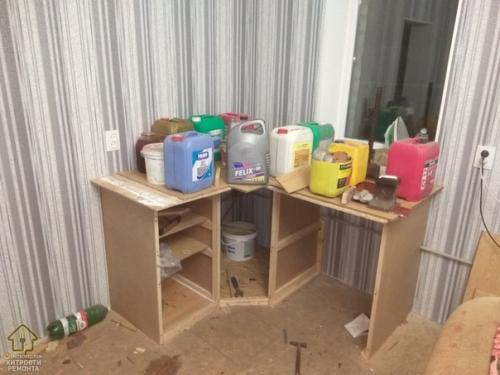 В одиночку решил сделать дачную кухню. 03