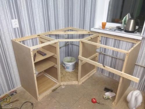 В одиночку решил сделать дачную кухню. 02